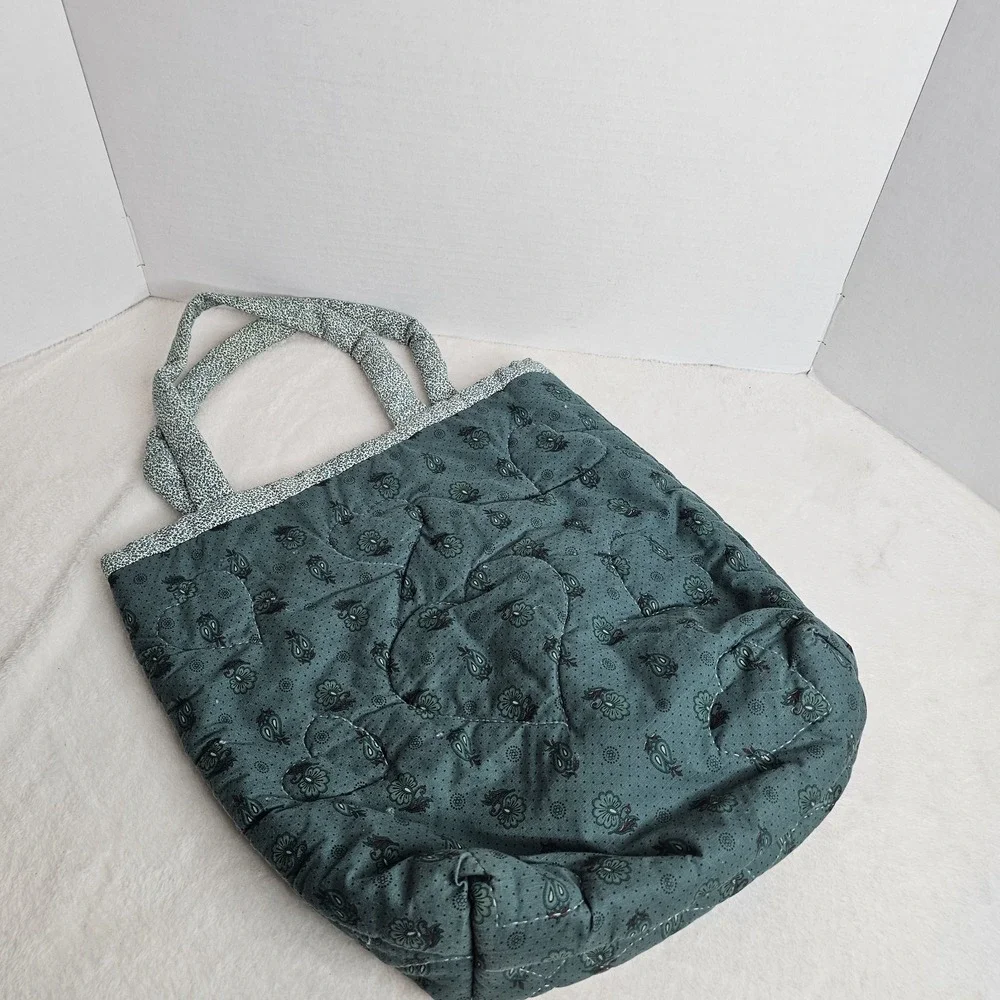 Handmade Quilted Patchwork Tote Bag Cotton Grocery Shopping Reusable